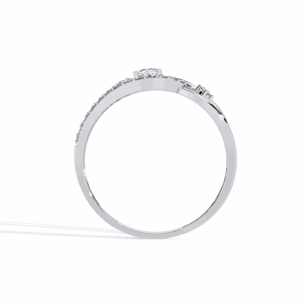 0.35 Carat Oval and Round Cut Day and Night Ring  Image 4