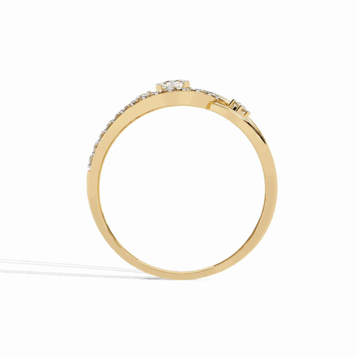 0.35 Carat Oval and Round Cut Day and Night Ring  Image 8