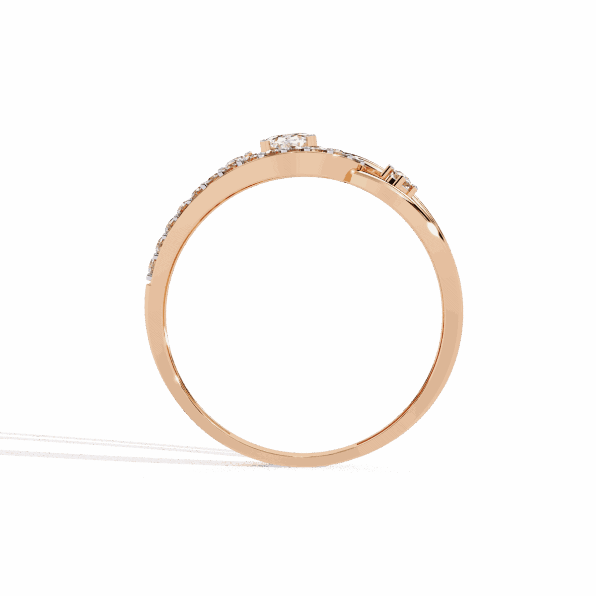 0.35 Carat Oval and Round Cut Day and Night Ring  Image 12