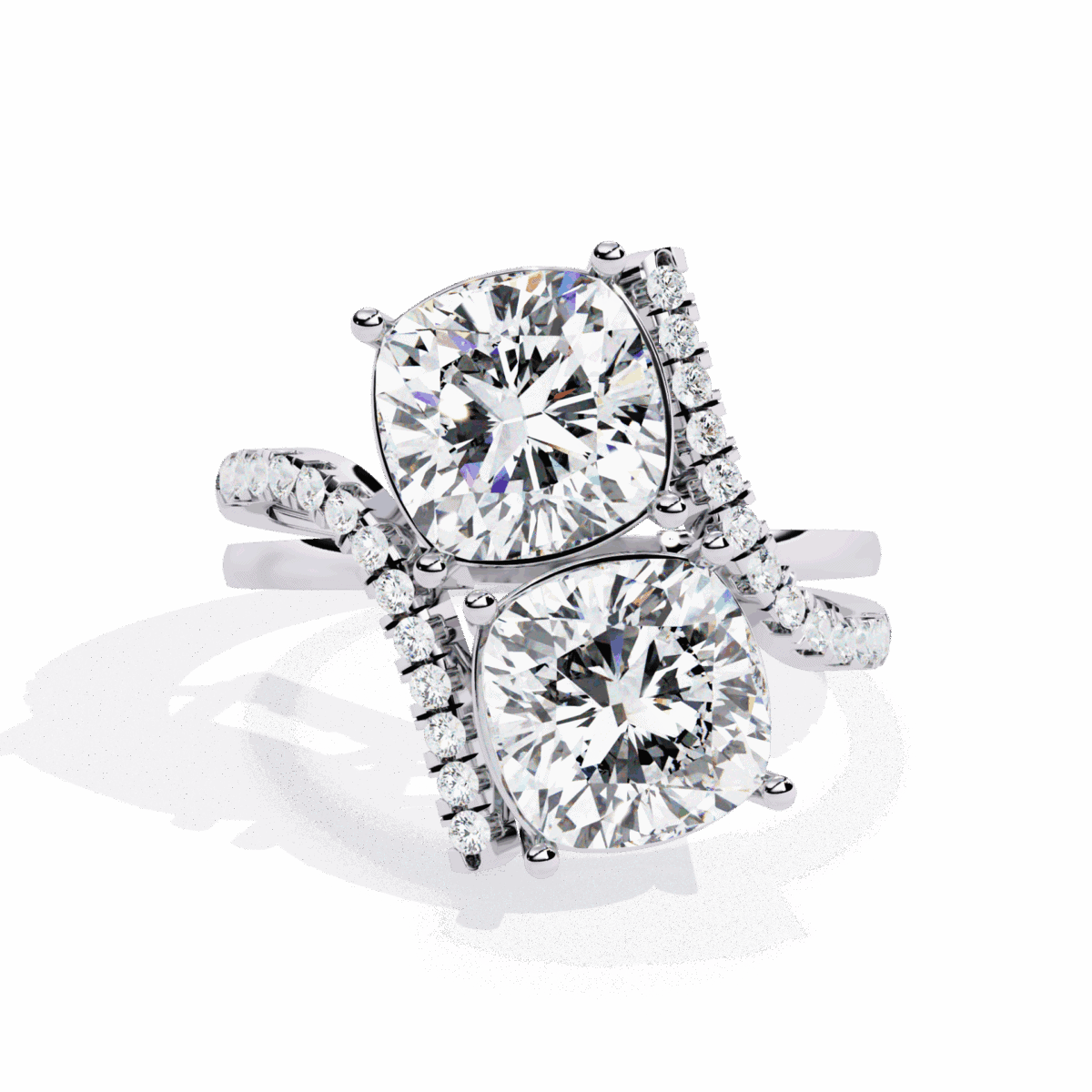 5 Carat Cushion Cut Signature Wear Ring  Image 1