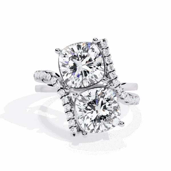 5 Carat Cushion Cut Signature Wear Ring