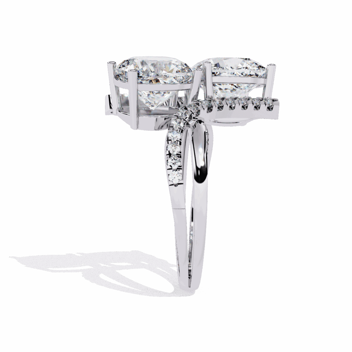 5 Carat Cushion Cut Signature Wear Ring  Image 3