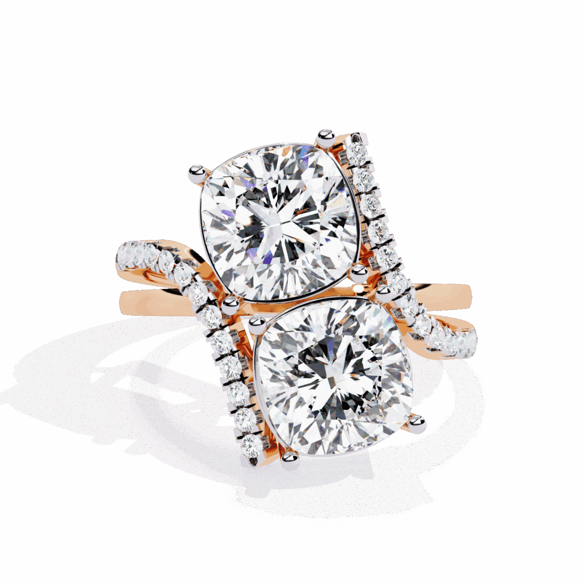 5 Carat Cushion Cut Signature Wear Ring  Image 7
