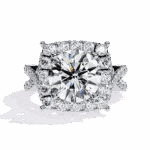 3.5 Carat Round Cut Day and Night Ring