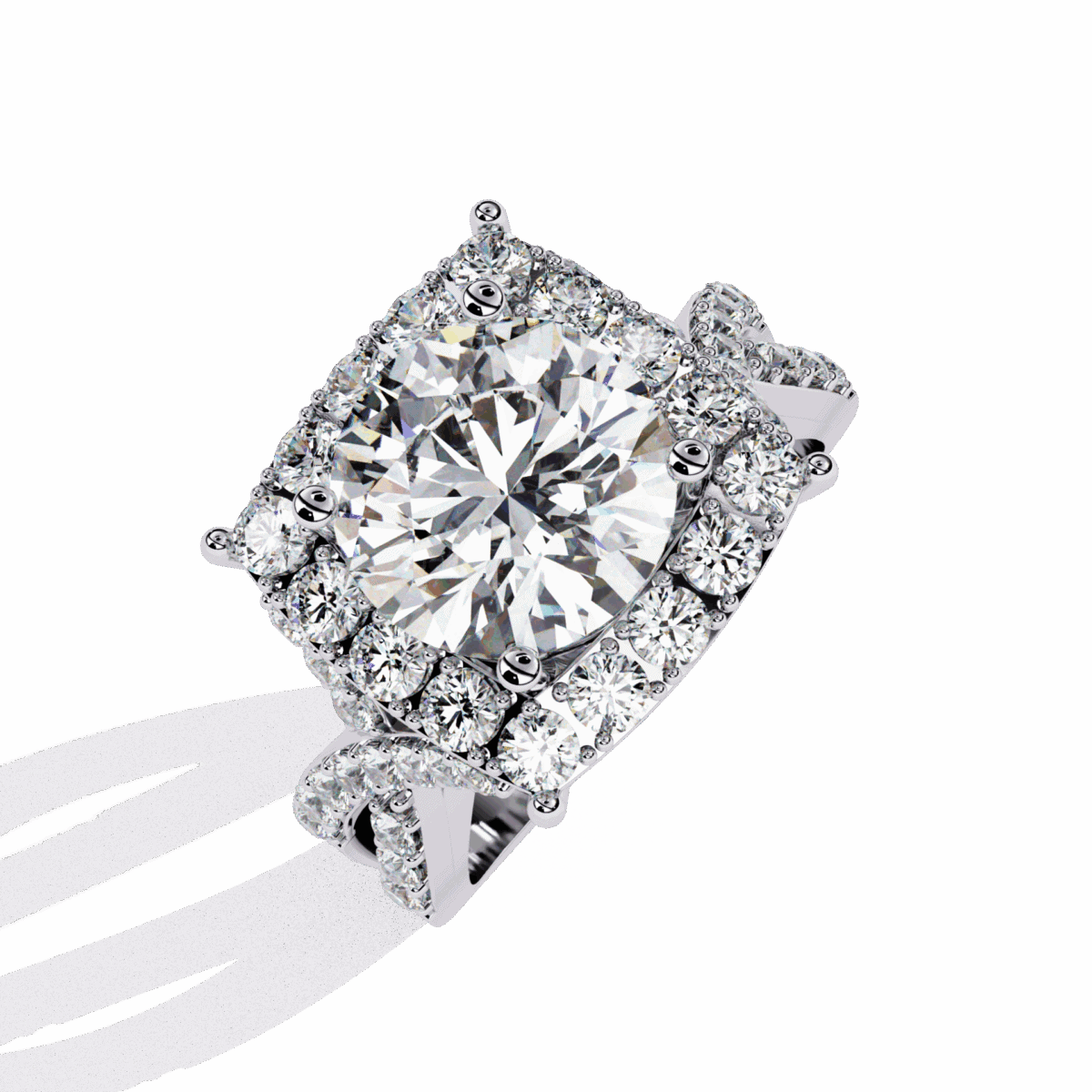 3.5 Carat Round Cut Day and Night Ring  Image 2