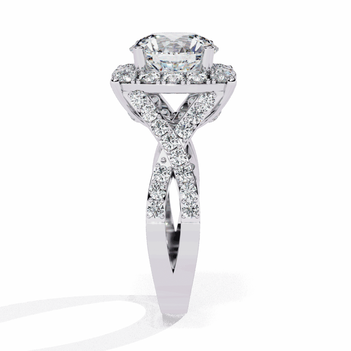 3.5 Carat Round Cut Day and Night Ring  Image 3