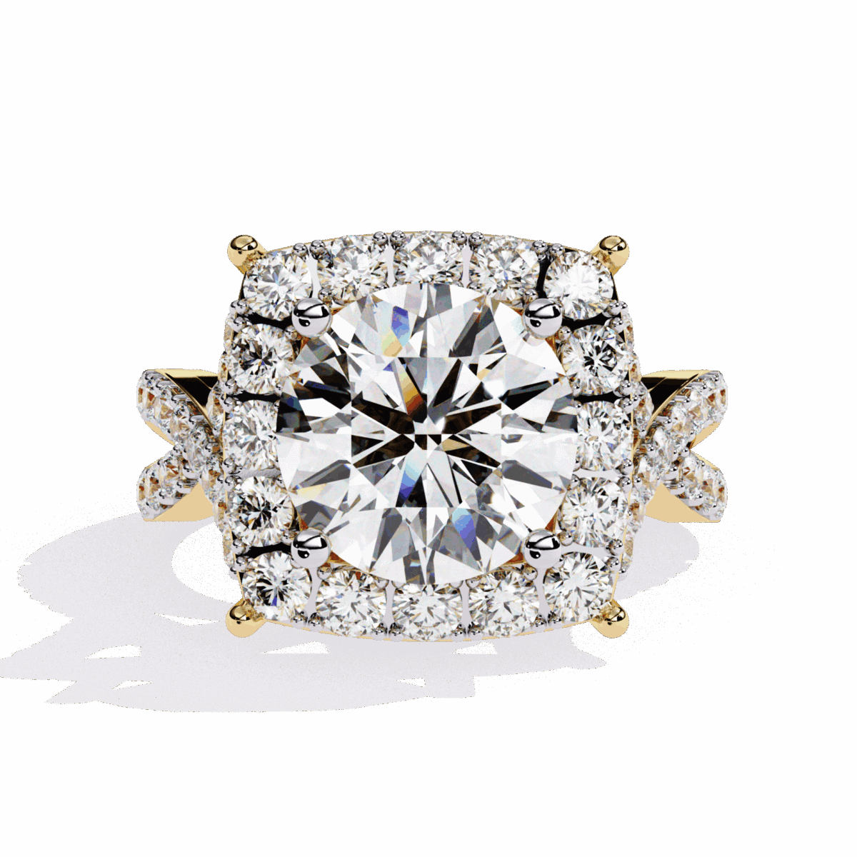 3.5 Carat Round Cut Day and Night Ring  Image 5