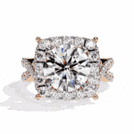 3.5 Carat Round Cut Day and Night Ring - Image 9