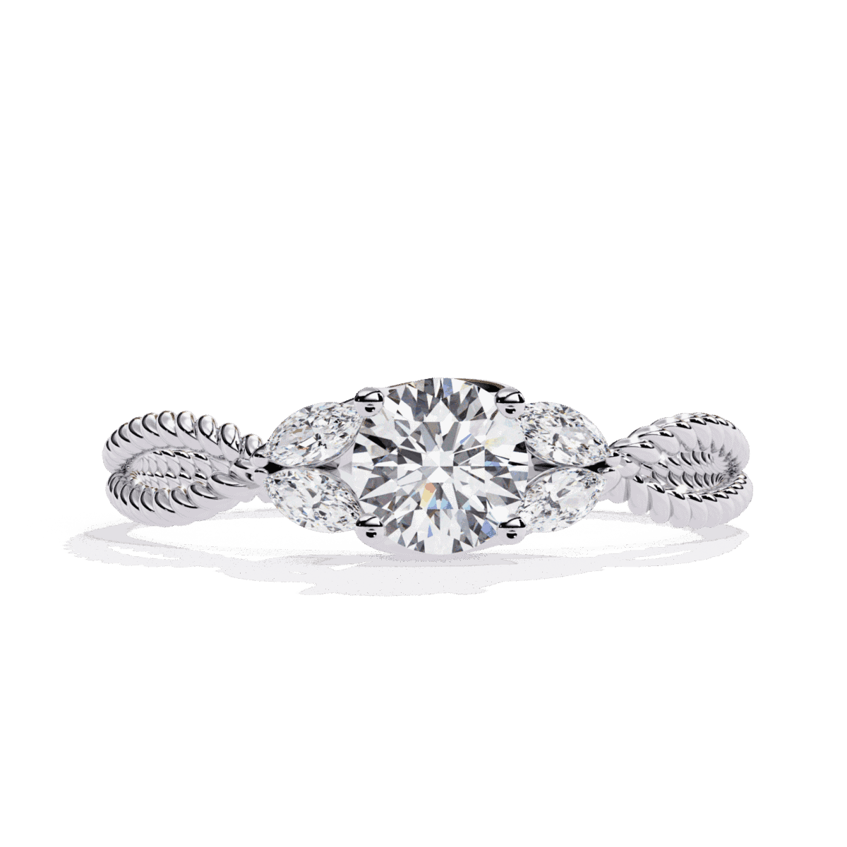 0.5 Carat Round Cut Twilight Diamond Band  Image 1