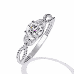 0.5 Carat Round Cut Twilight Diamond Band - Image 2