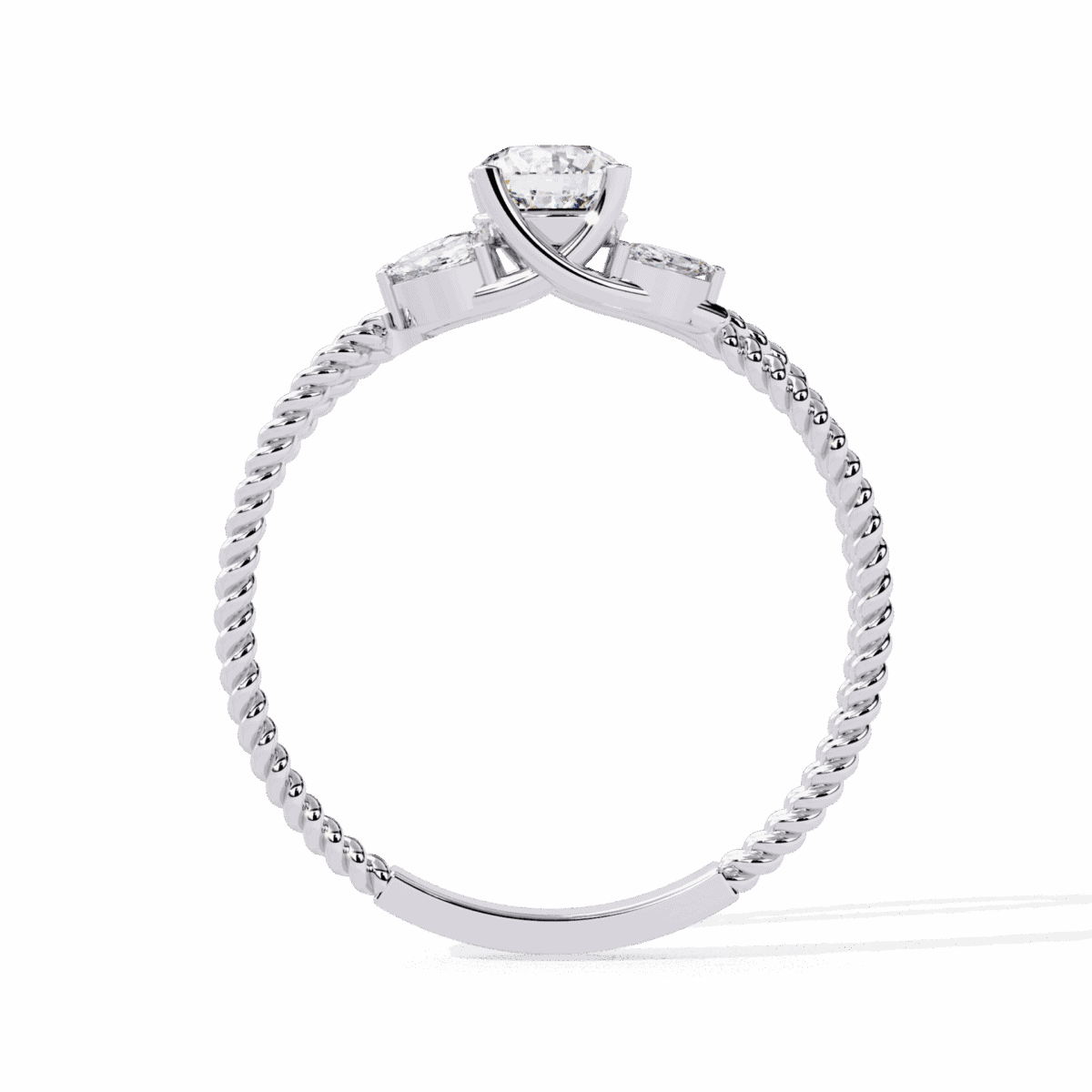 0.5 Carat Round Cut Twilight Diamond Band  Image 4