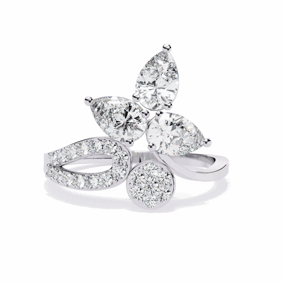 1.25 Carat Pear Cut Day and Night Ring  Image 1