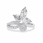 1.25 Carat Pear Cut Day and Night Ring