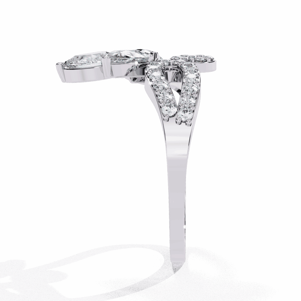 1.25 Carat Pear Cut Day and Night Ring  Image 2