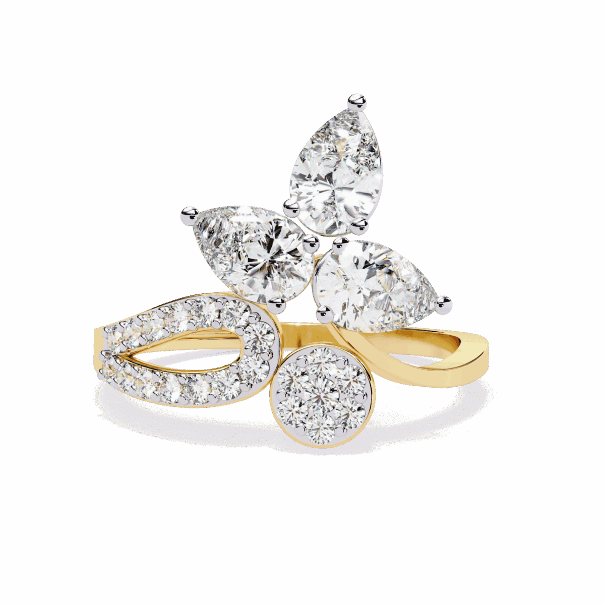 1.25 Carat Pear Cut Day and Night Ring  Image 5