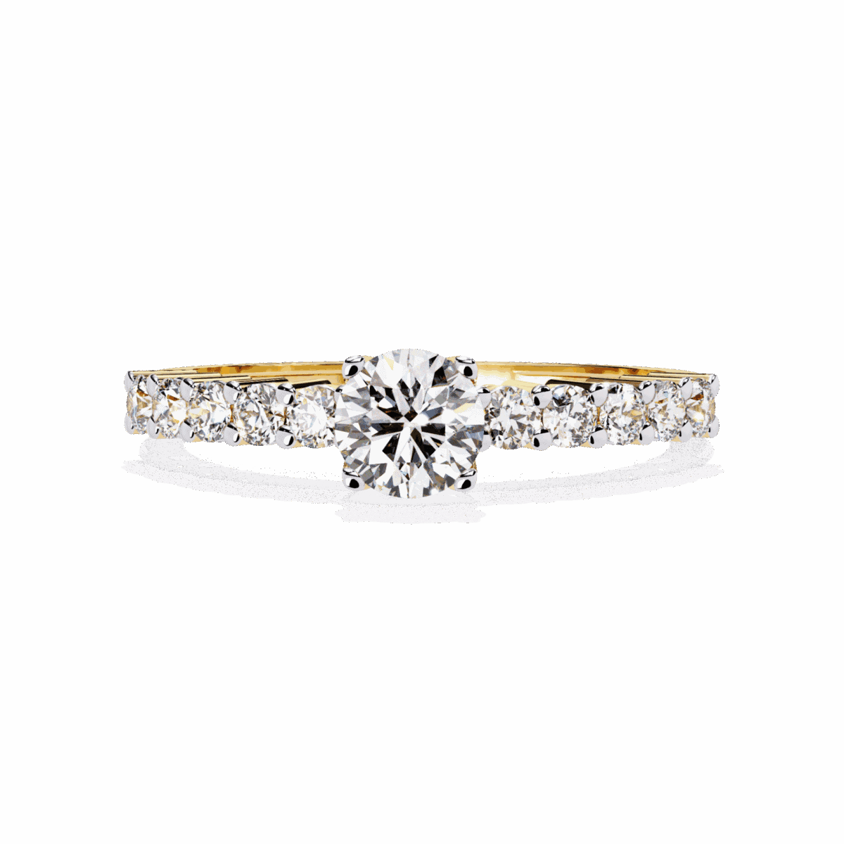 0.75 Carat Round Cut Classic Solitaire Wedding Band  Image 5
