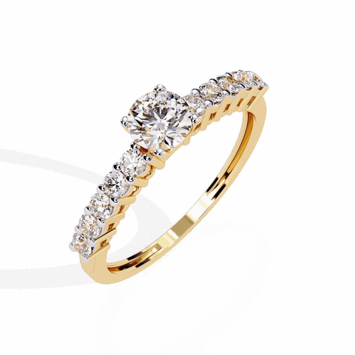0.75 Carat Round Cut Classic Solitaire Wedding Band  Image 6