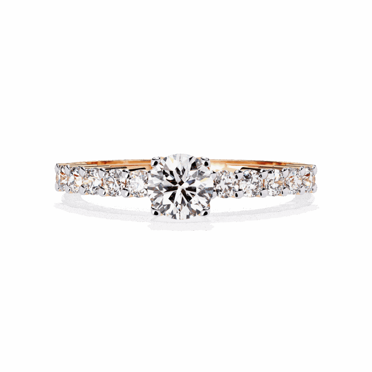 0.75 Carat Round Cut Classic Solitaire Wedding Band  Image 9