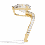 5 Carat Pear Cut Signature Wear Ring - Image 6