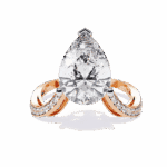 5 Carat Pear Cut Signature Wear Ring - Image 9