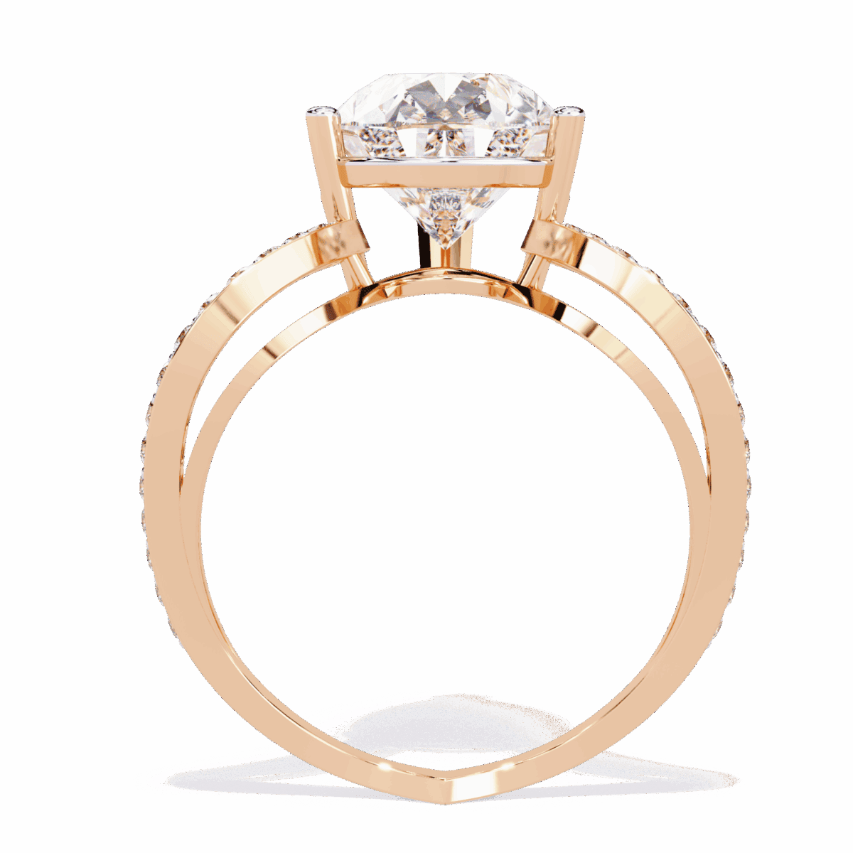 5 Carat Pear Cut Signature Wear Ring  Image 11
