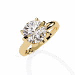 3.25 Carat Round Cut Minimal Statement Ring - Image 6