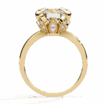 3.25 Carat Round Cut Minimal Statement Ring - Image 8