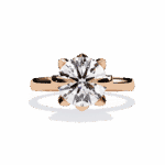 3.25 Carat Round Cut Minimal Statement Ring - Image 9