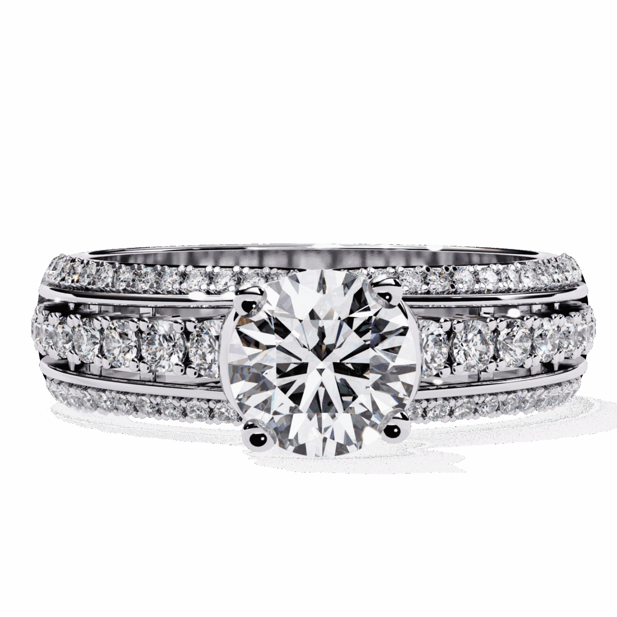 1.25 Carat Round Cut Timeless Solitaire Wedding Band  Image 1