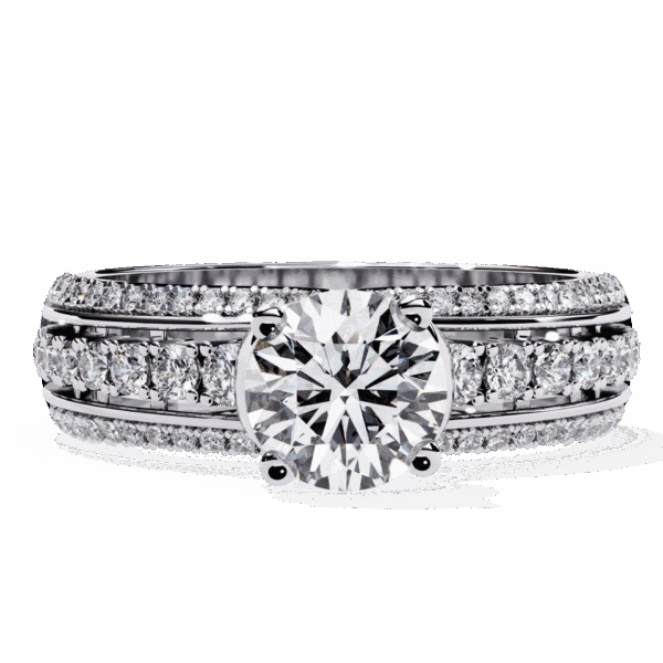 1.25 Carat Round Cut Timeless Solitaire Wedding Band