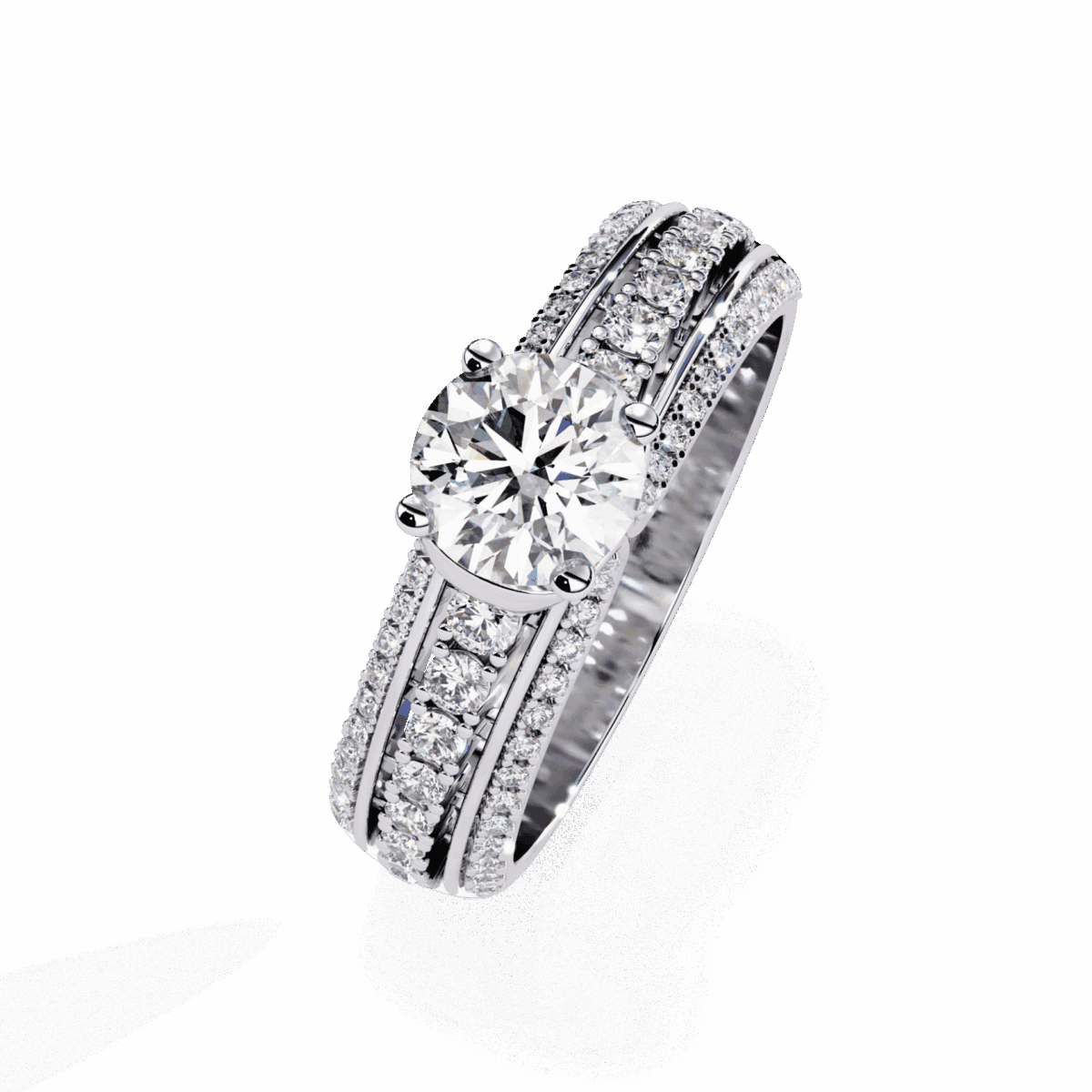 1.25 Carat Round Cut Timeless Solitaire Wedding Band  Image 2