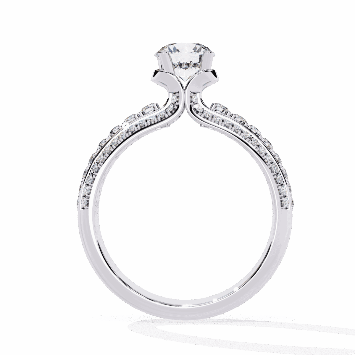 1.25 Carat Round Cut Timeless Solitaire Wedding Band  Image 4