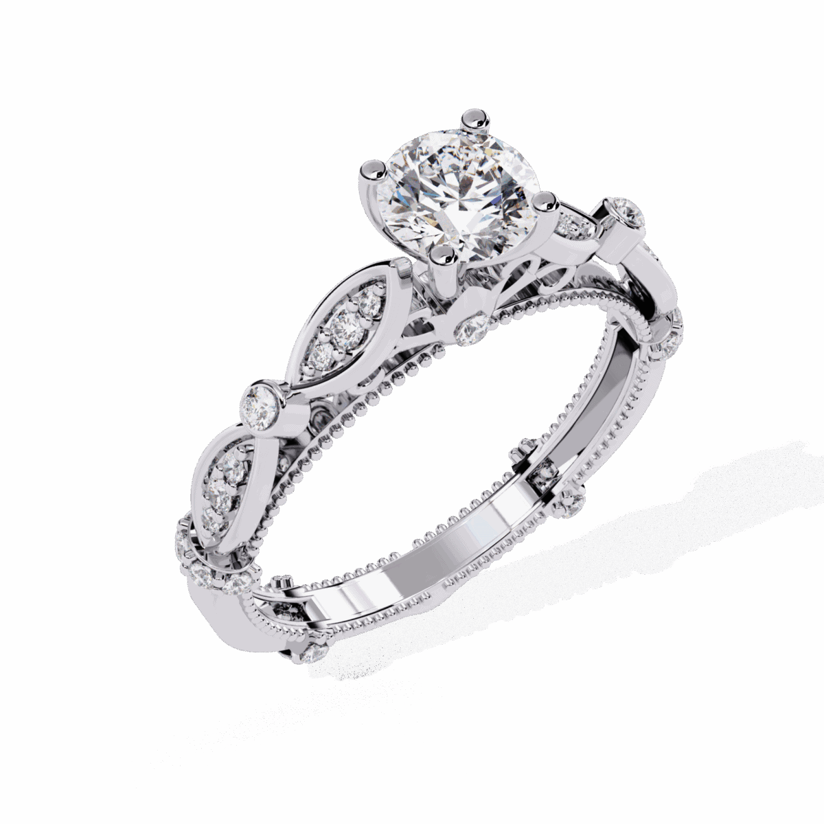 0.75 Carat Round Cut Royale Diamond Band  Image 2