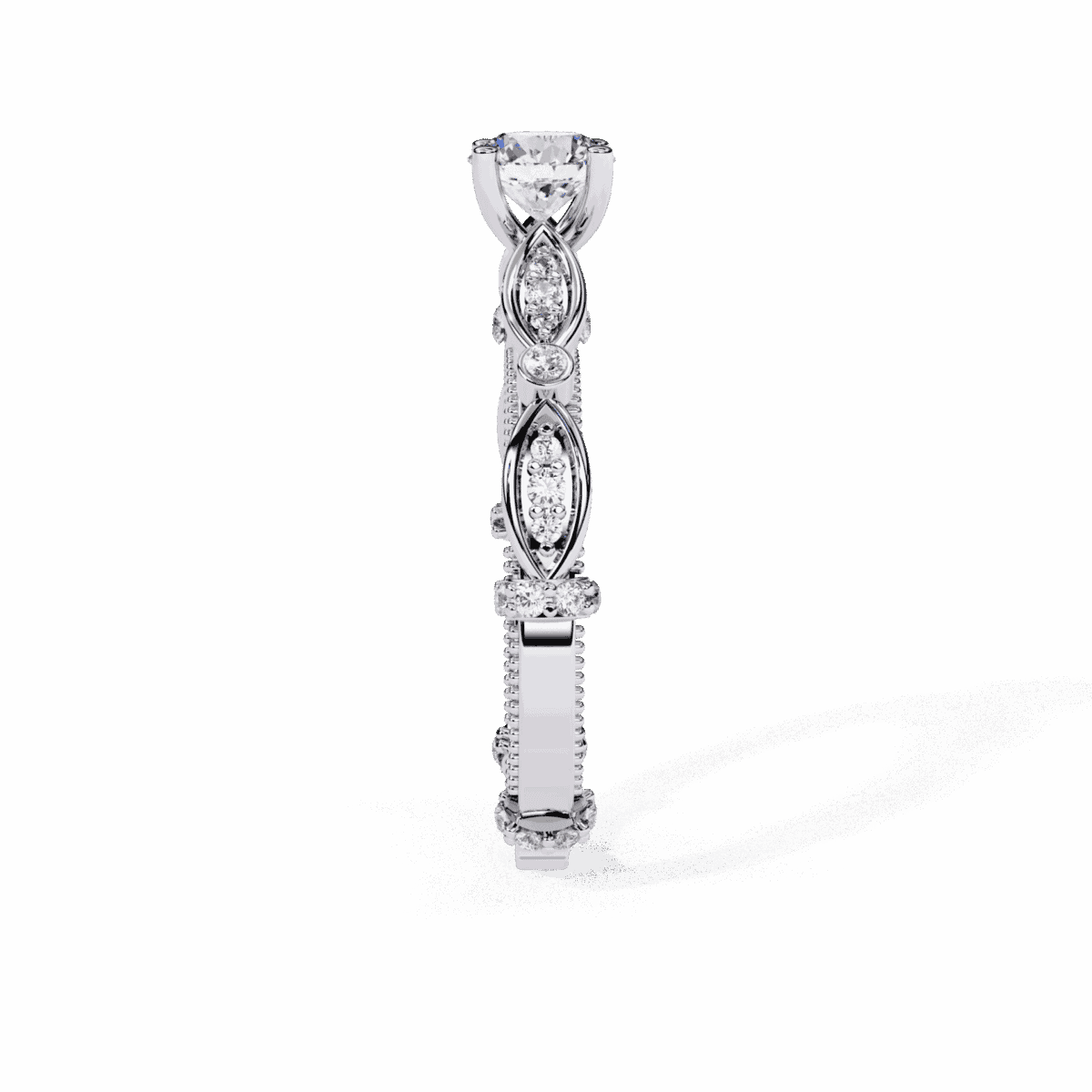 0.75 Carat Round Cut Royale Diamond Band  Image 3