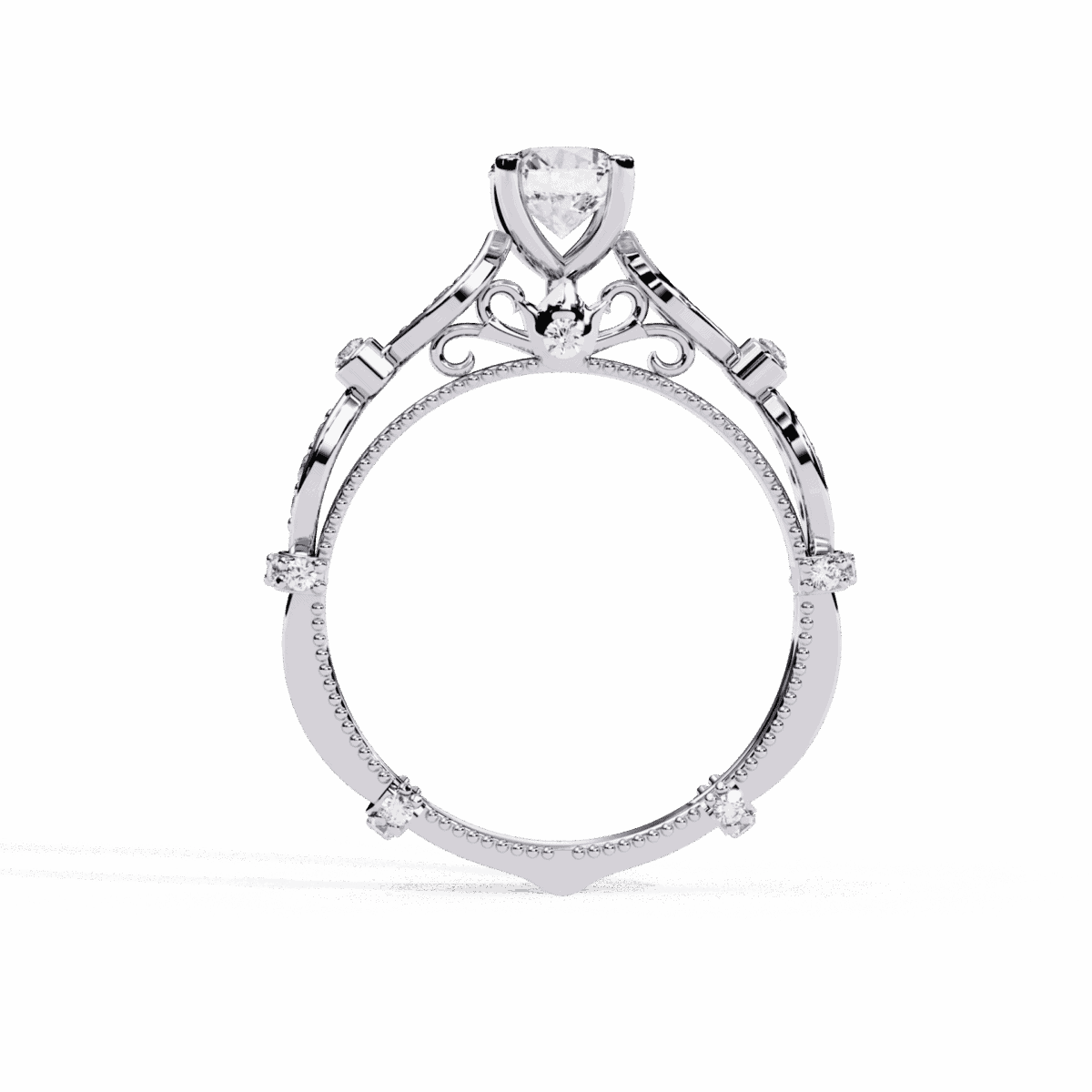 0.75 Carat Round Cut Royale Diamond Band  Image 4