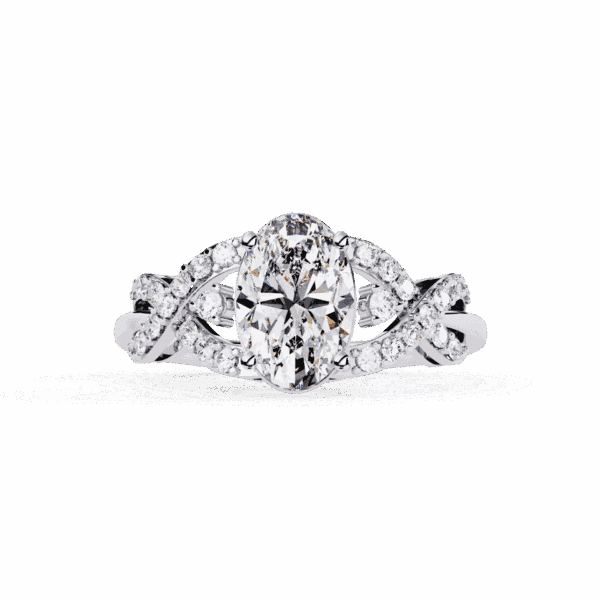 1.75 Carat Oval Cut Day and Night Ring