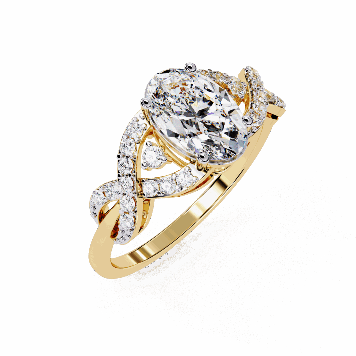 1.75 Carat Oval Cut Day and Night Ring  Image 6