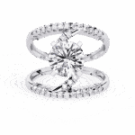 2.5 Carat Round Cut Signature Glam Cocktail Ring - Image 4