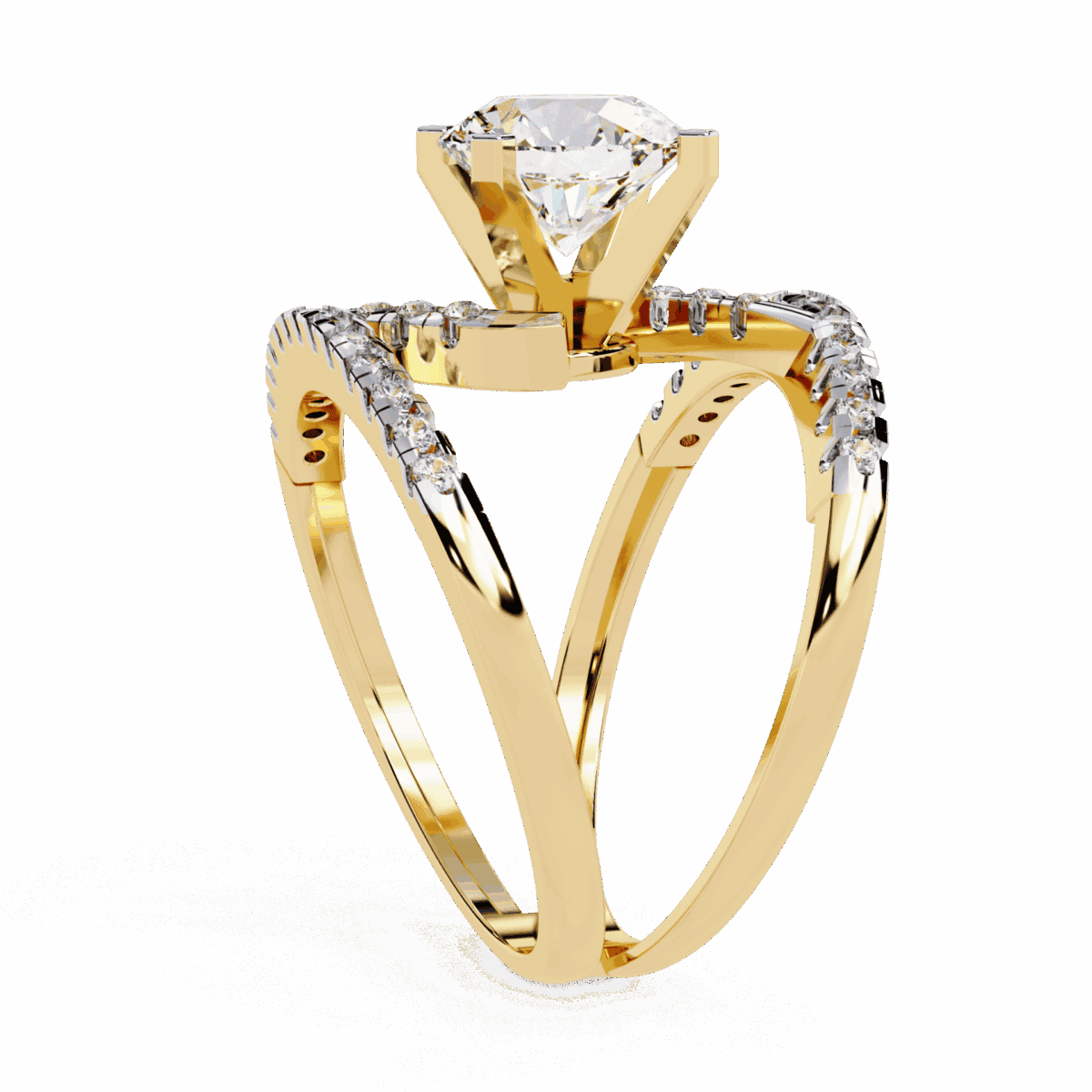 2.5 Carat Round Cut Signature Glam Cocktail Ring  Image 6