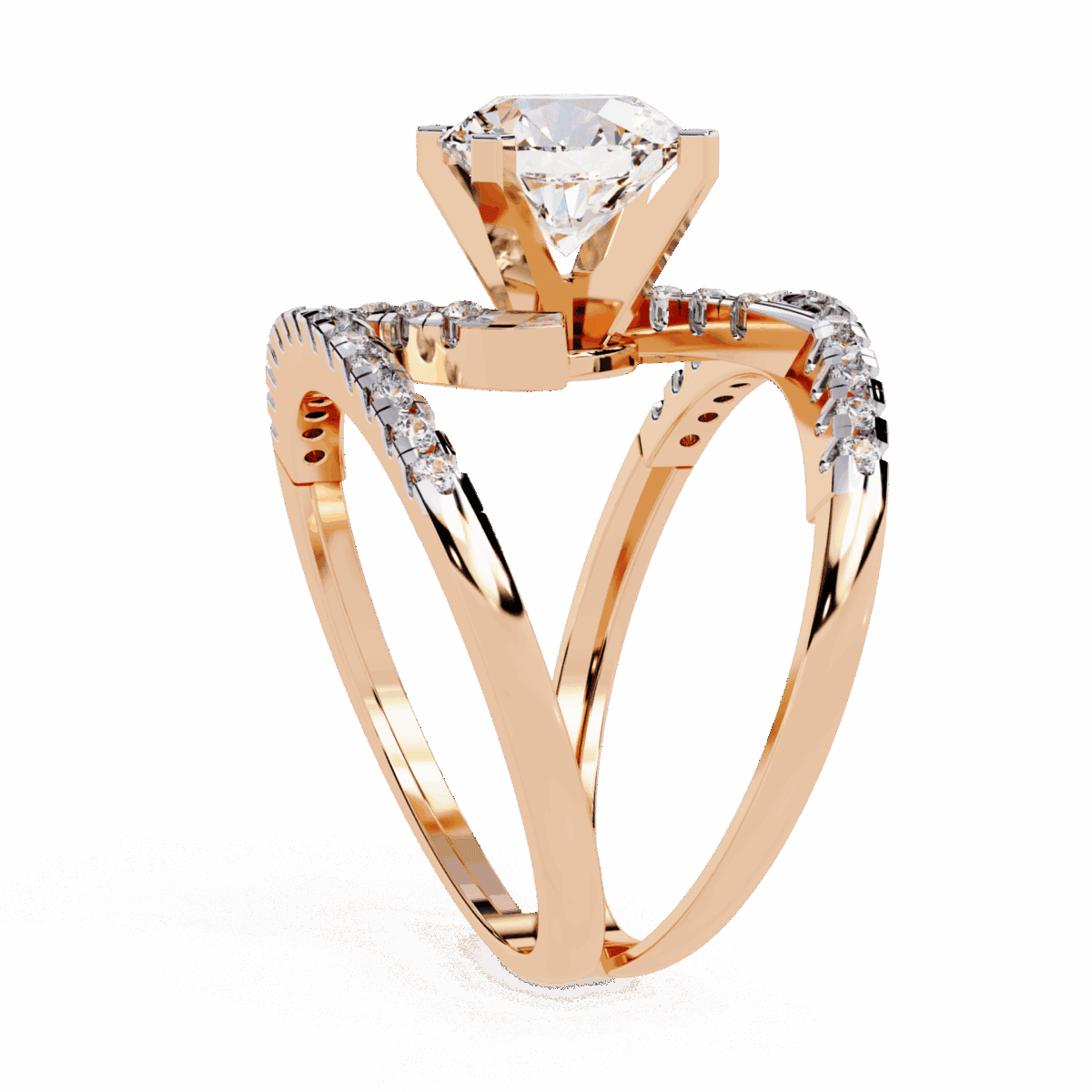 2.5 Carat Round Cut Signature Glam Cocktail Ring  Image 10