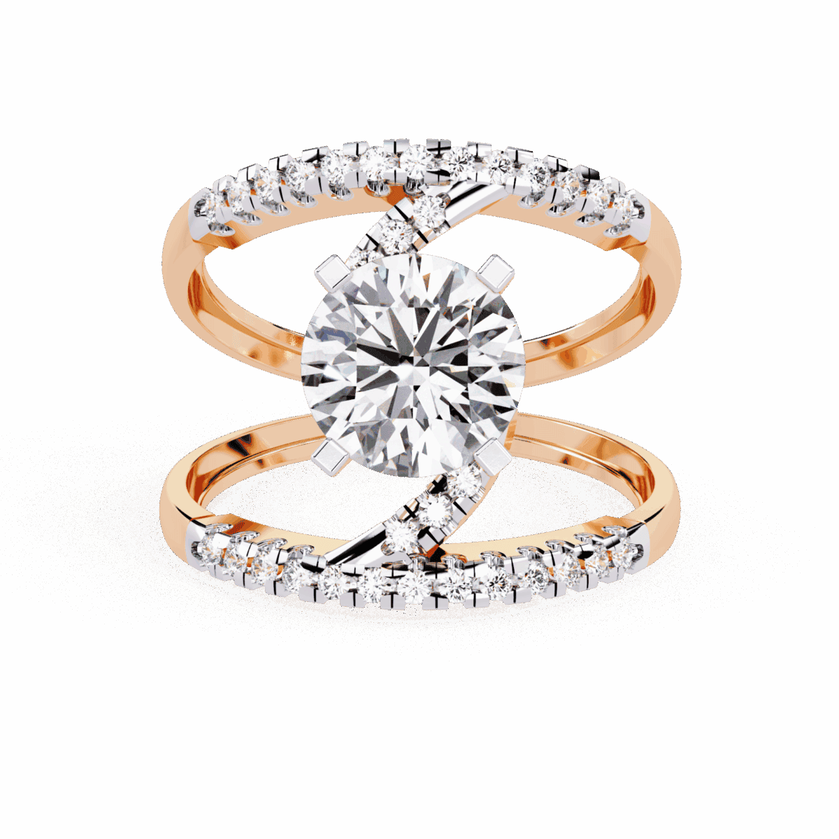 2.5 Carat Round Cut Signature Glam Cocktail Ring  Image 12