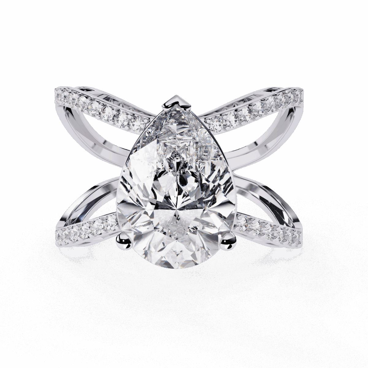 4.5 Carat Pear Cut After Dusk Cocktail Ring  Image 1