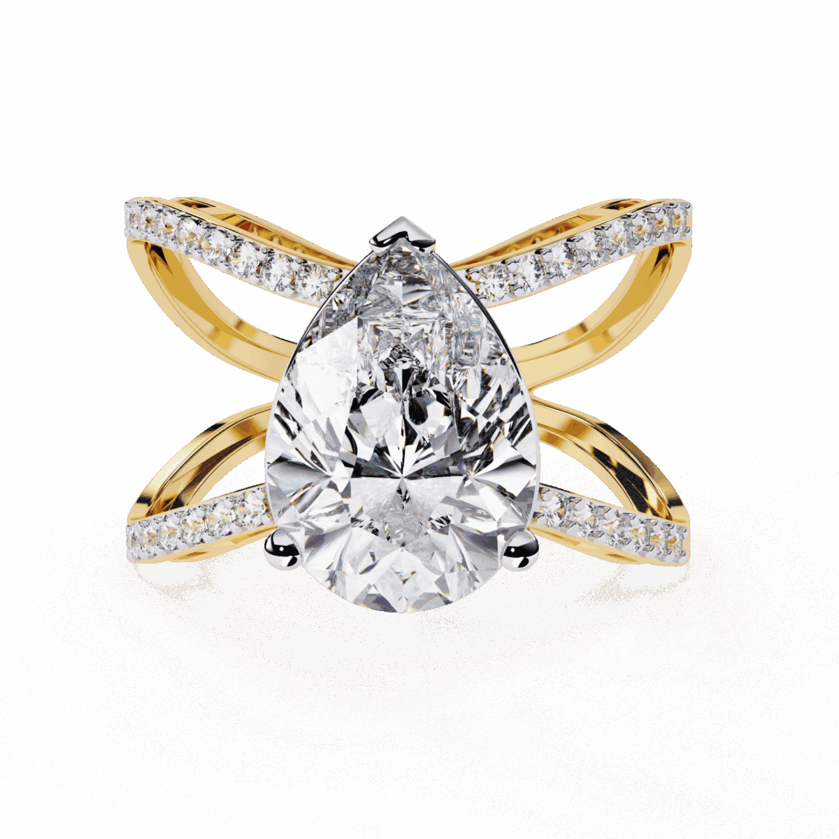 4.5 Carat Pear Cut After Dusk Cocktail Ring  Image 5