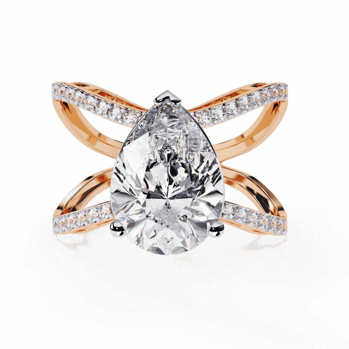 4.5 Carat Pear Cut After Dusk Cocktail Ring  Image 9