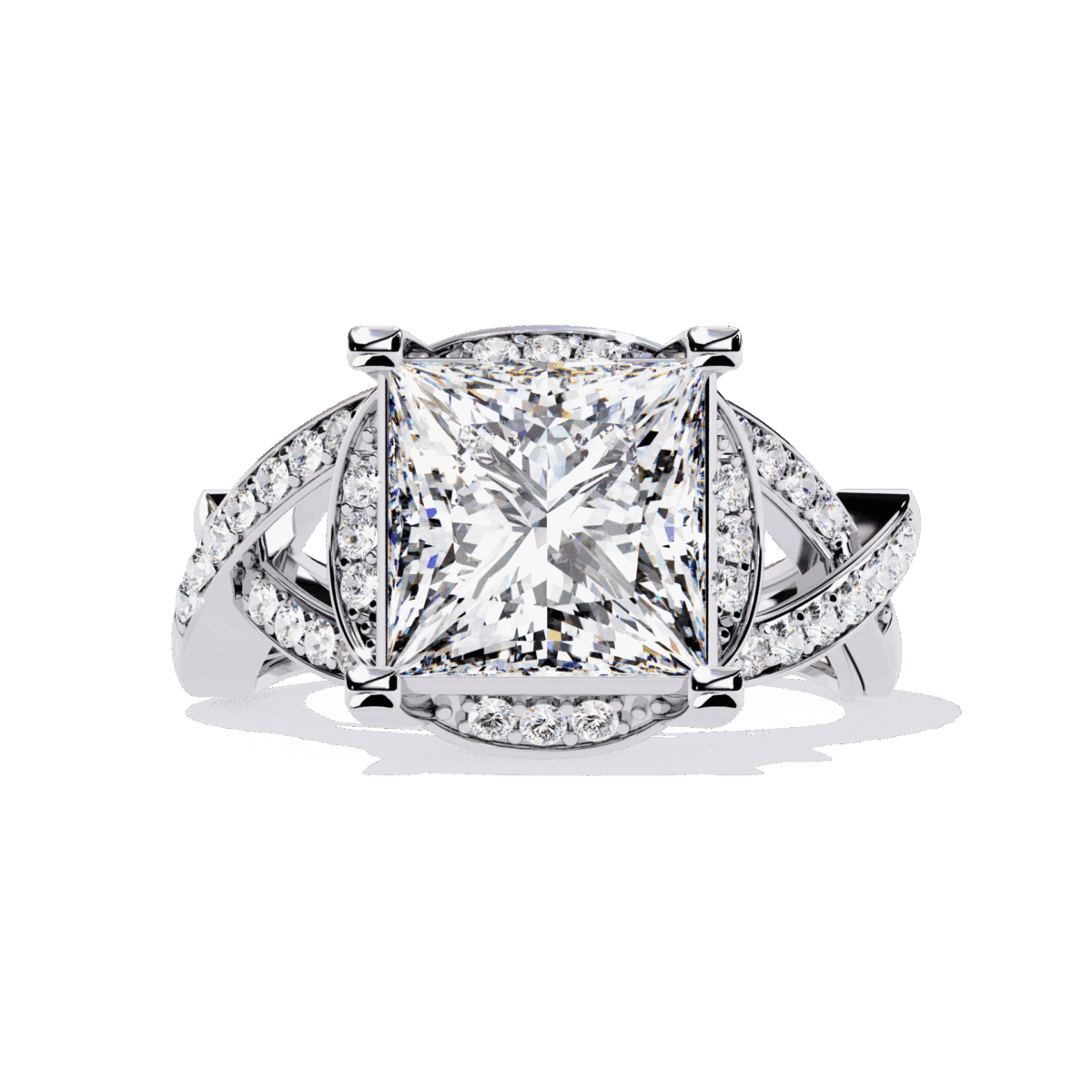 3.5 Carat Princess Cut Party Ready Cocktail Ring  Image 1