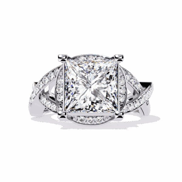 3.5 Carat Princess Cut Party Ready Cocktail Ring