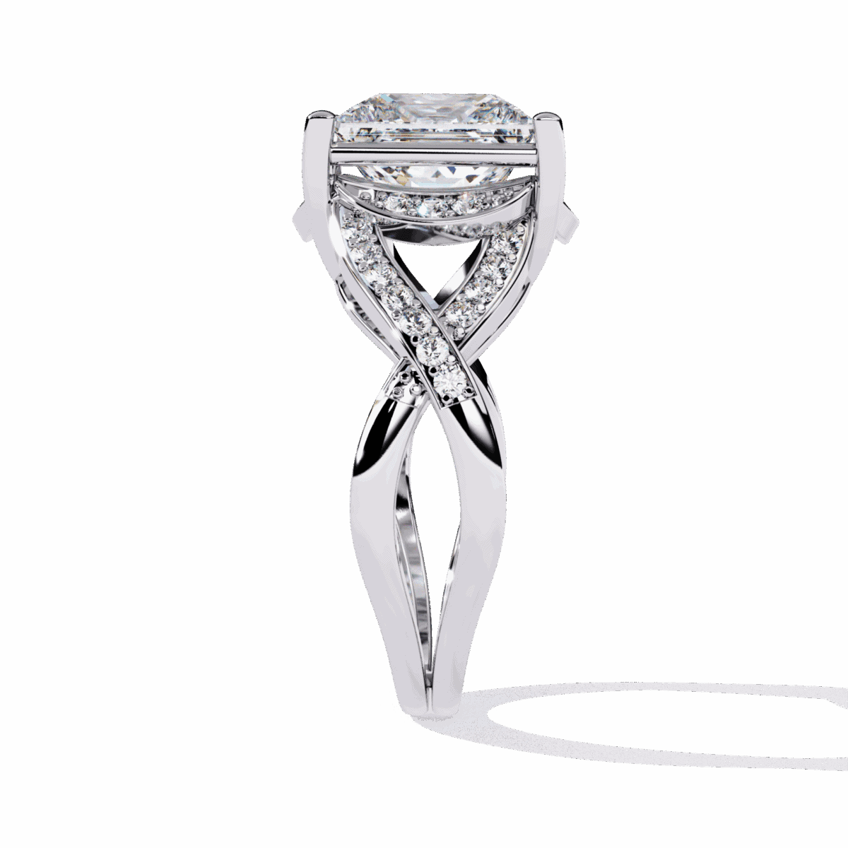 3.5 Carat Princess Cut Party Ready Cocktail Ring  Image 3