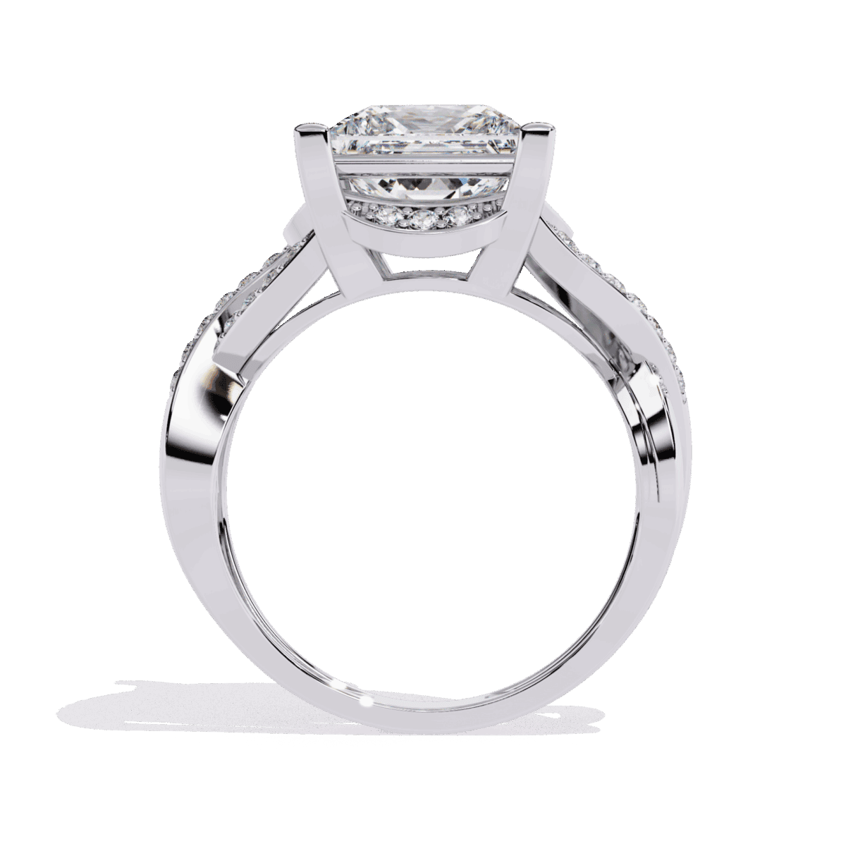 3.5 Carat Princess Cut Party Ready Cocktail Ring  Image 4
