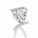 2.75 Carat Pear Cut Signature Wear Ring