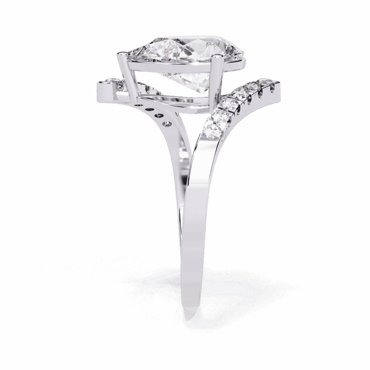 2.75 Carat Pear Cut Signature Wear Ring  Image 3